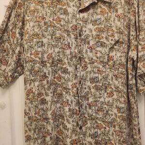 Silk Icon Men's Multicolor Patterned Vintage Hawaiian Shirt